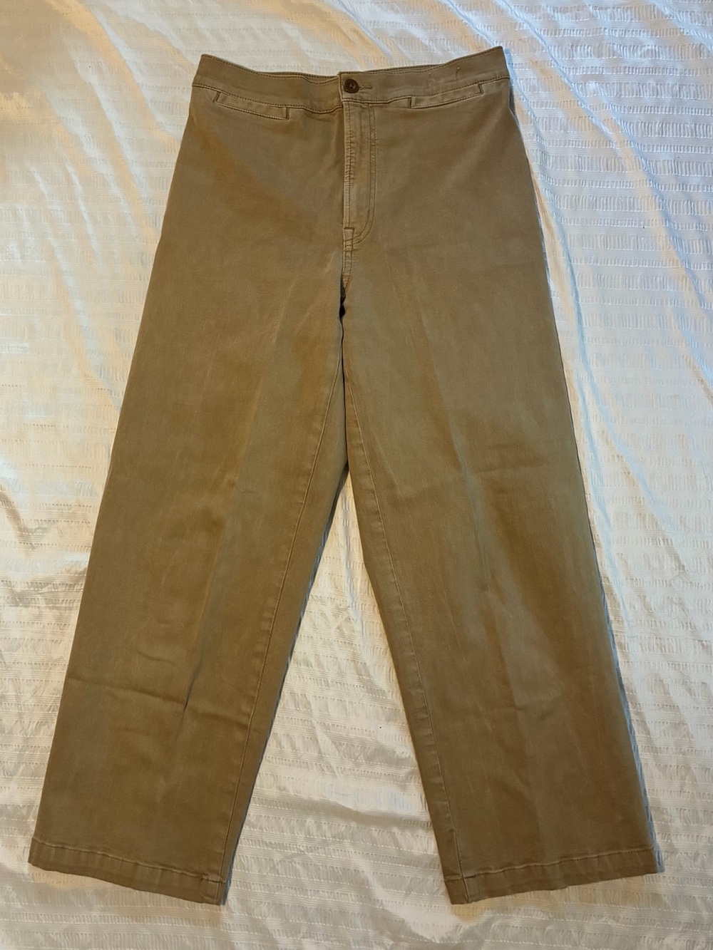 Madewell Emmett Wide-Leg Crop in Khaki